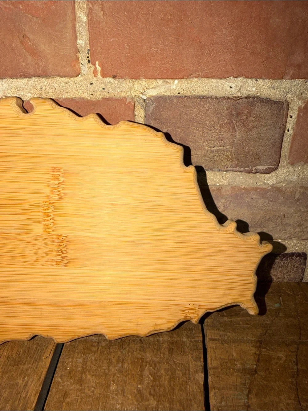 Totally Bamboo Puerto Rico Shaped Cutting Board Charcuterie Serving Tray